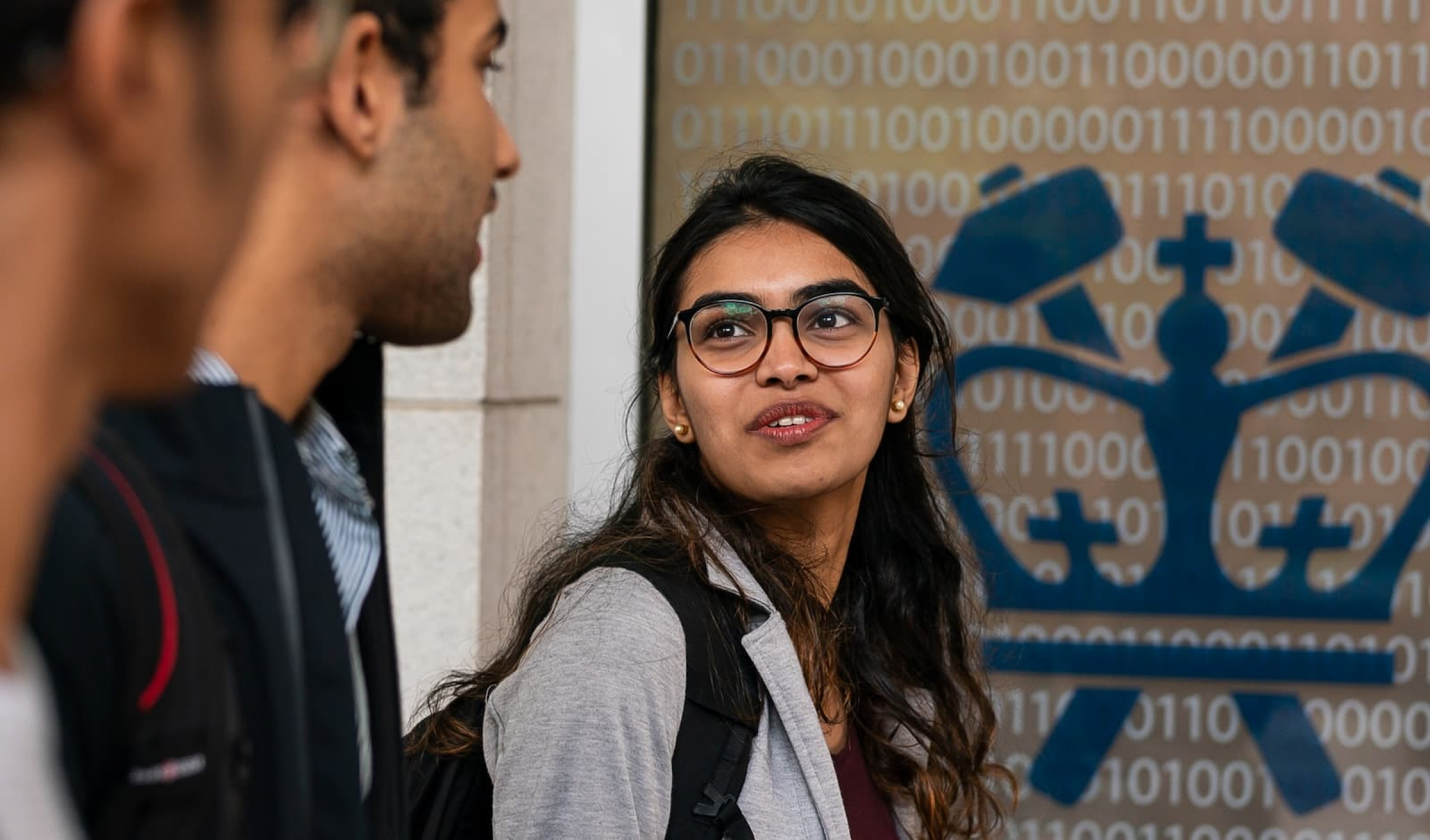 students walking on campus