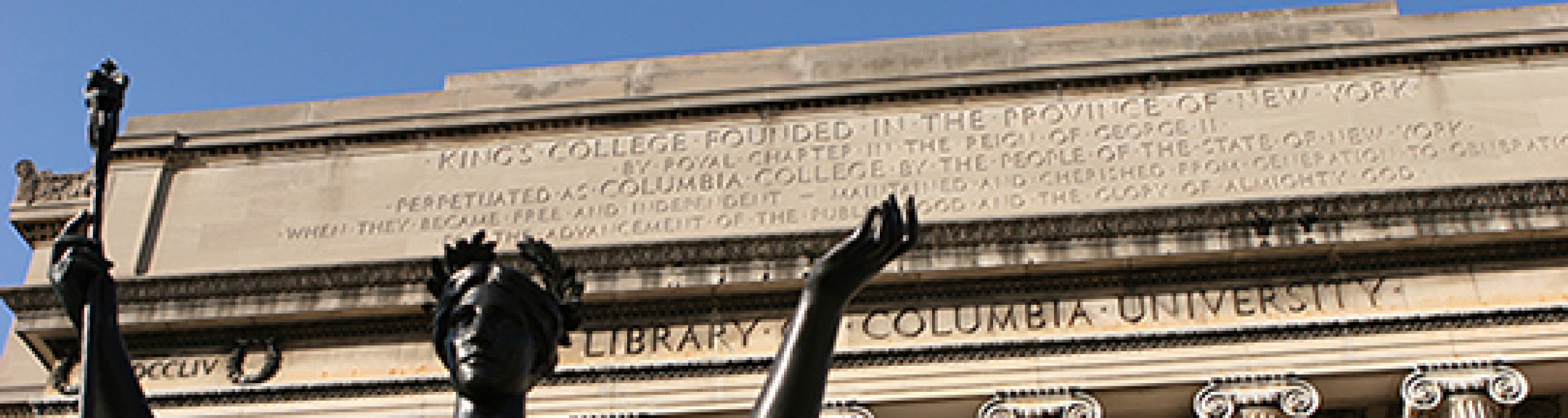 Alma Mater in front of Low Library