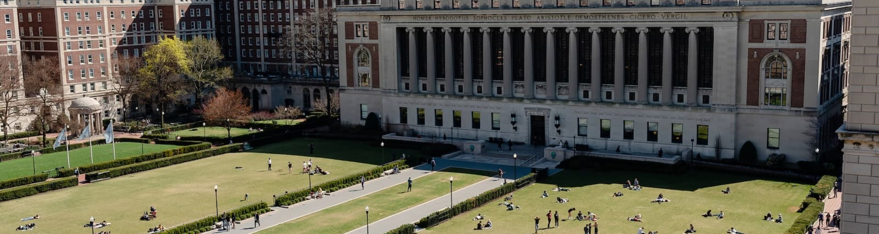 Butler Lawn and Library from Above