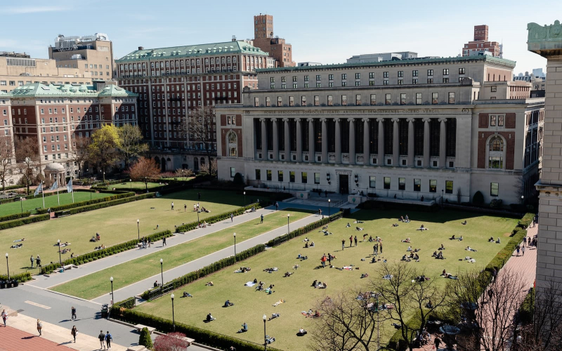 Butler Lawn and Library from Above